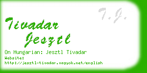 tivadar jesztl business card